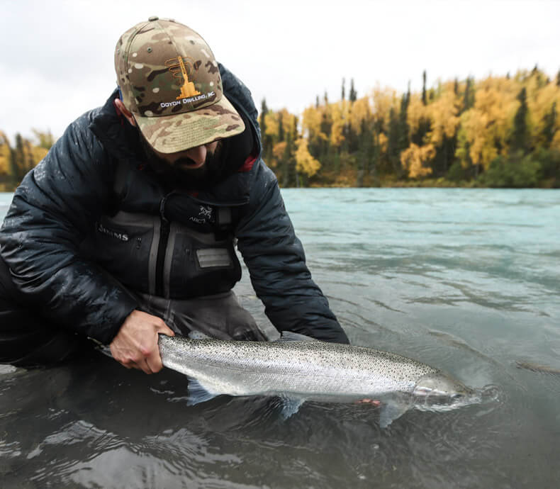 An image of amazing Alaska river fishing with Outgoing Angling. 