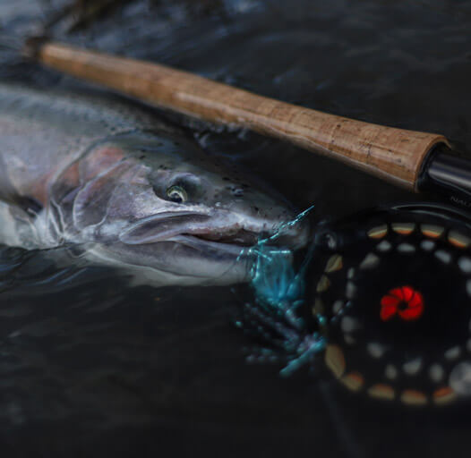 An image of river fishing on fly in Alaska with Outgoing Angling. 