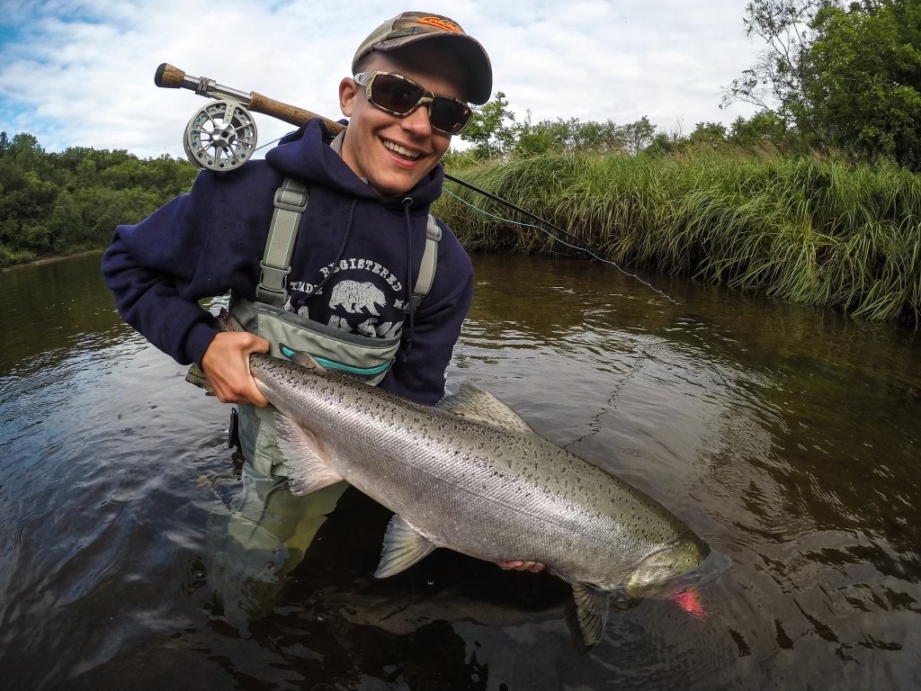 king salmon on fly