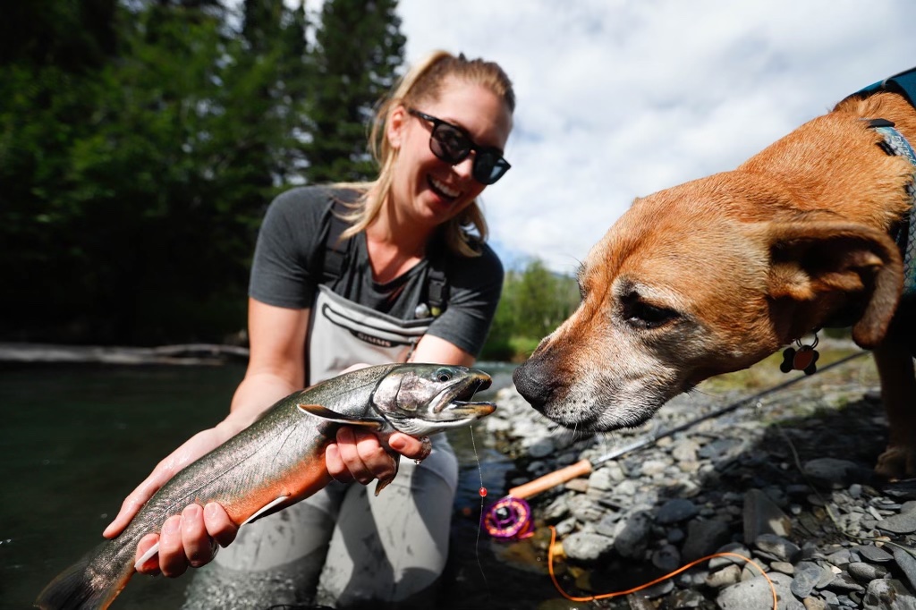 An image of an alaska trout fishing adventure with Outgoing Angling